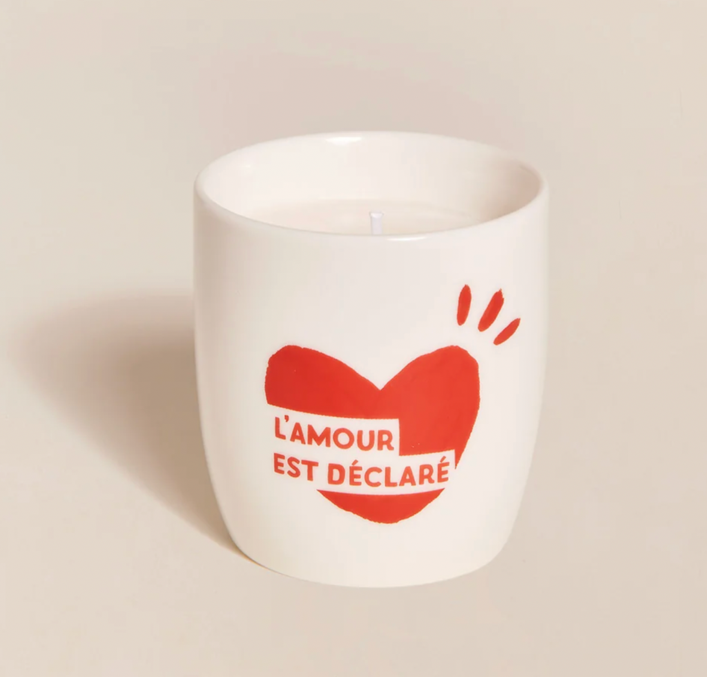 La bougie tasse L'amour est déclaré - rouge