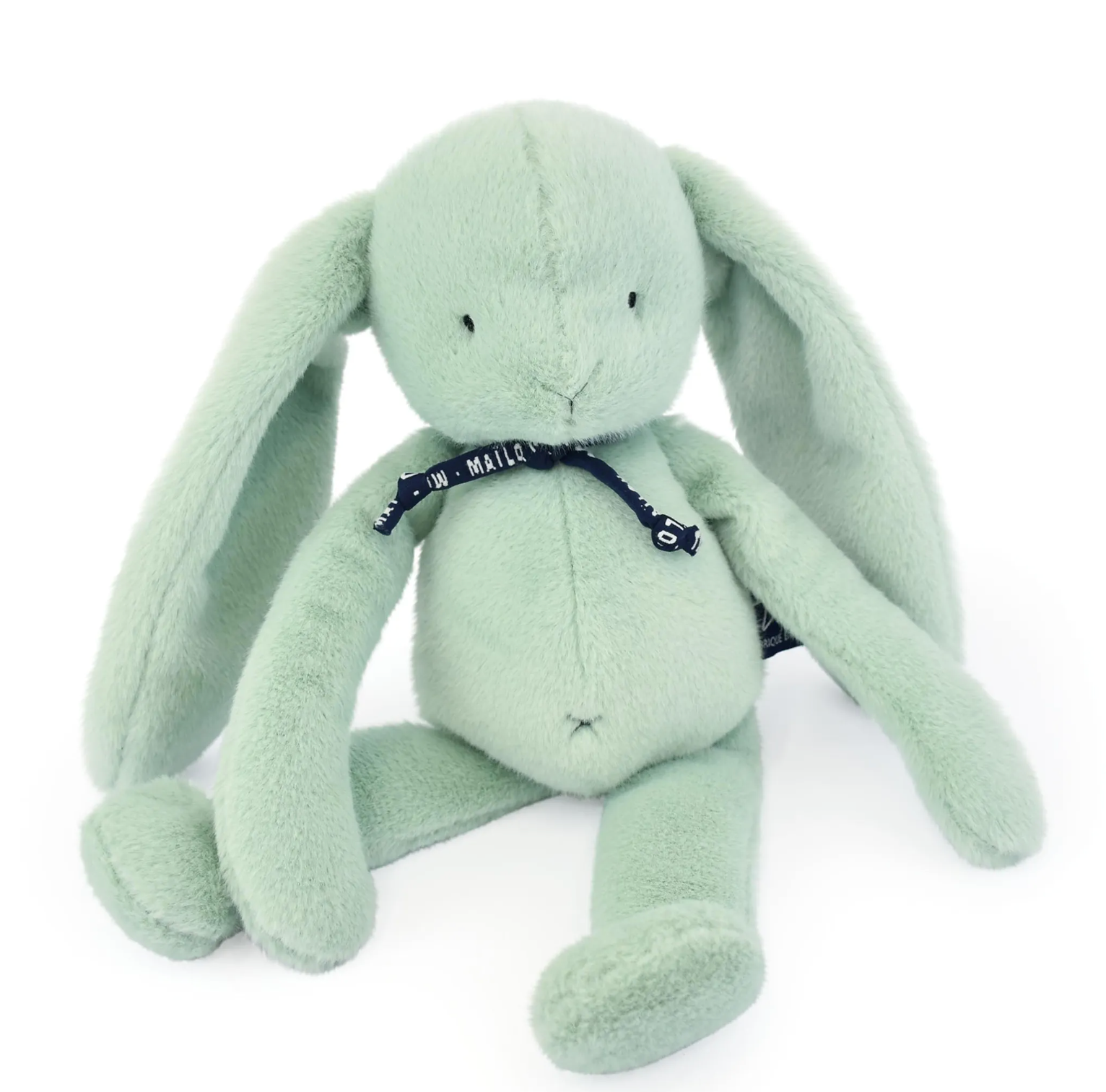 Lapin Méloé Vert Sauge 56cm – Peluche artisanale Bretagne