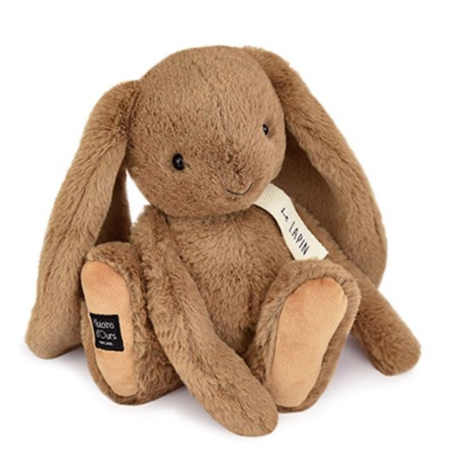 Peluche lapin noisette 32 cm