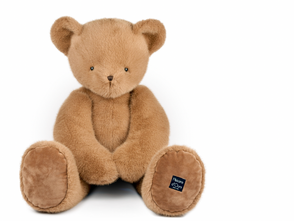 Peluche ours Clémentin Praline Cacahuète 80cm