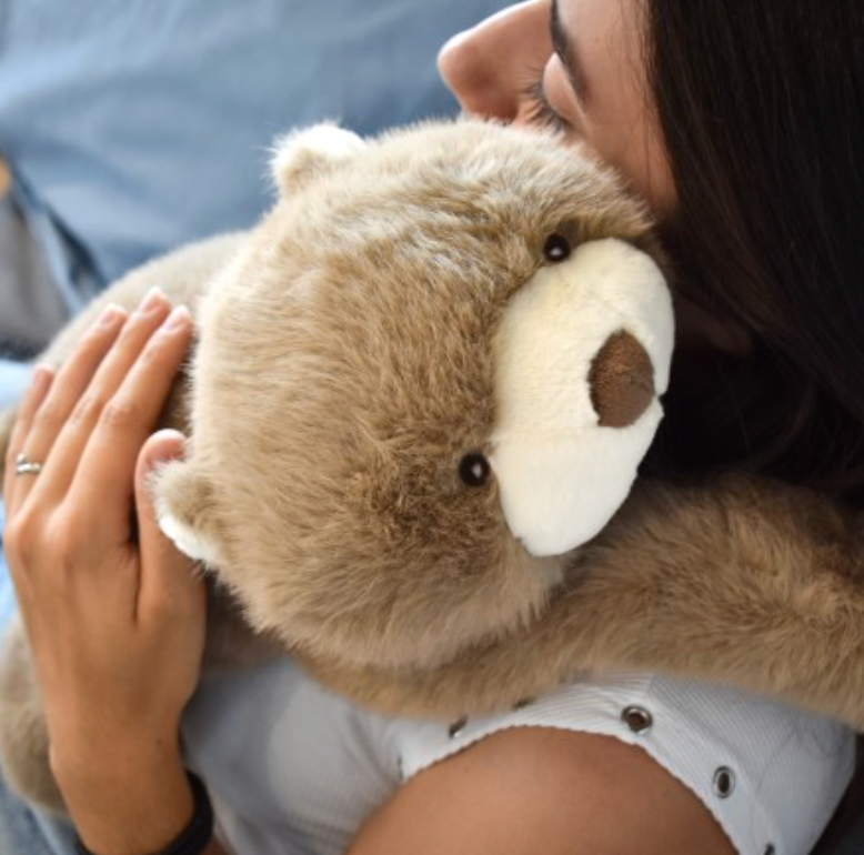 Peluche Ours marron lesté - 40 cm - Podcoll