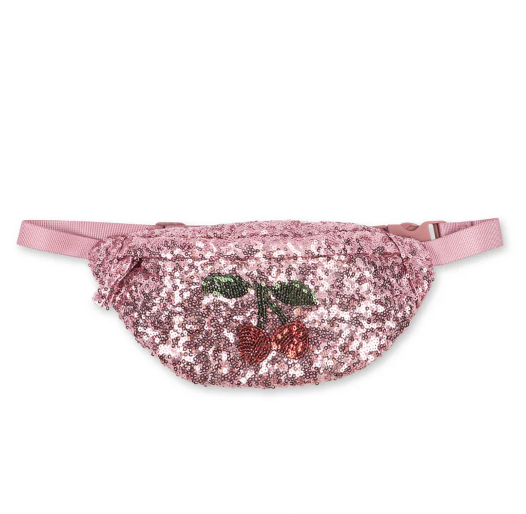 SAC BANANE À SEQUINS mellow rose