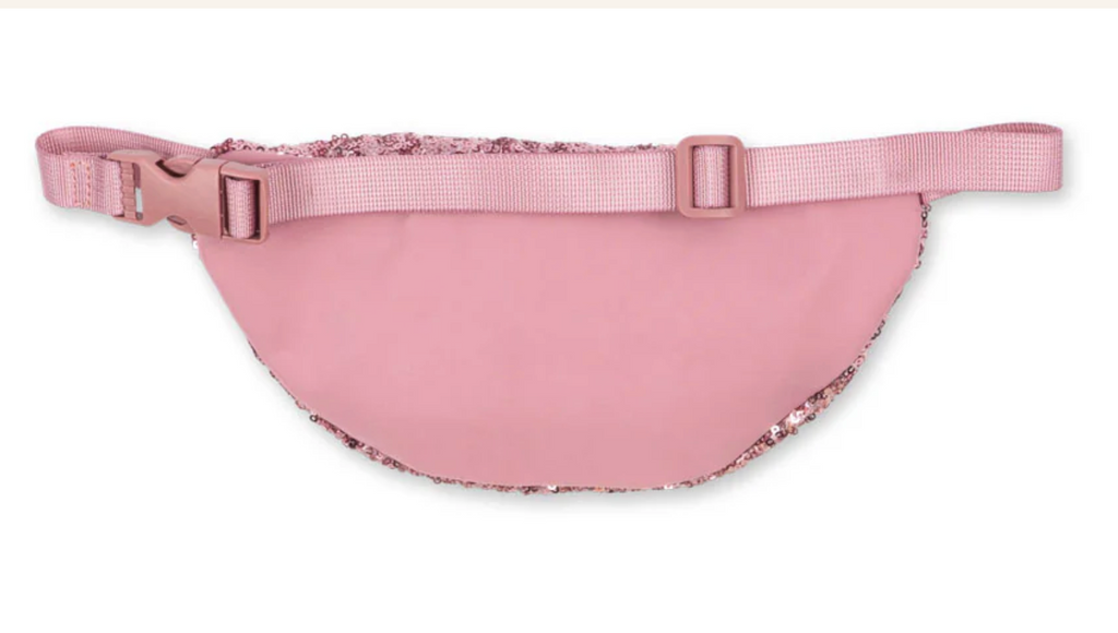 SAC BANANE À SEQUINS mellow rose