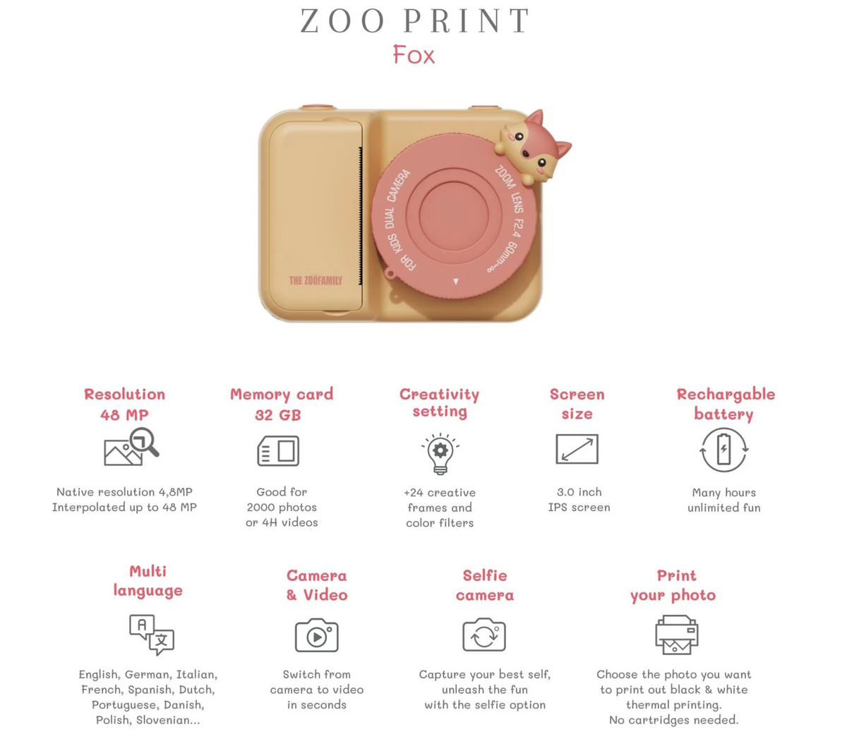 Appareil photo Zoo Print - Renard