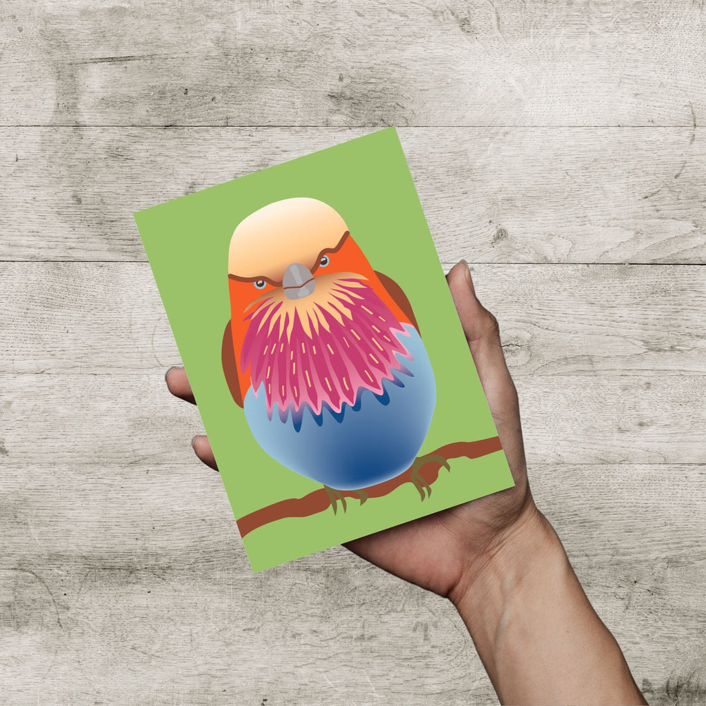 Carte postale Rollier à longs brins