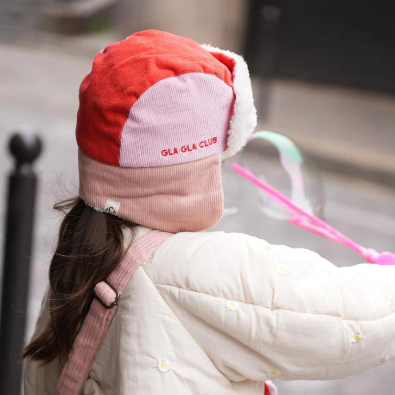 Chapka Tricolore Velours Gla Gla Club | Roses & Orange