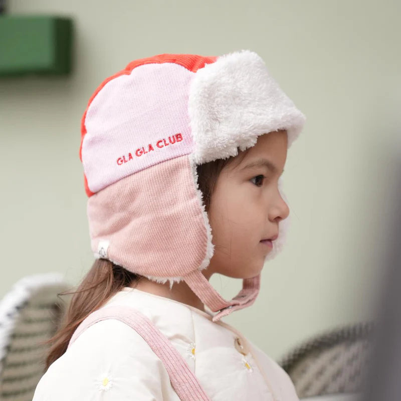 Chapka Tricolore Velours Gla Gla Club | Roses & Orange