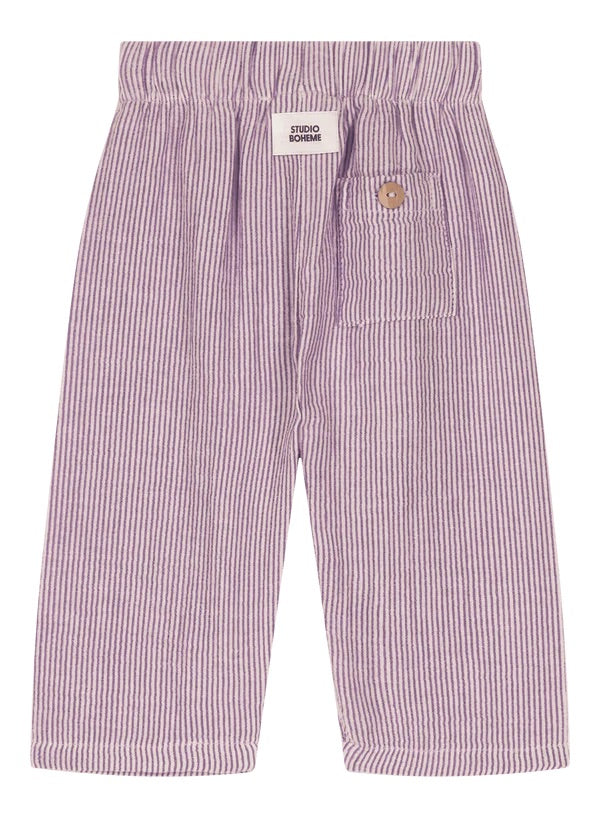 Pantalon Cousin - Rayures violettes