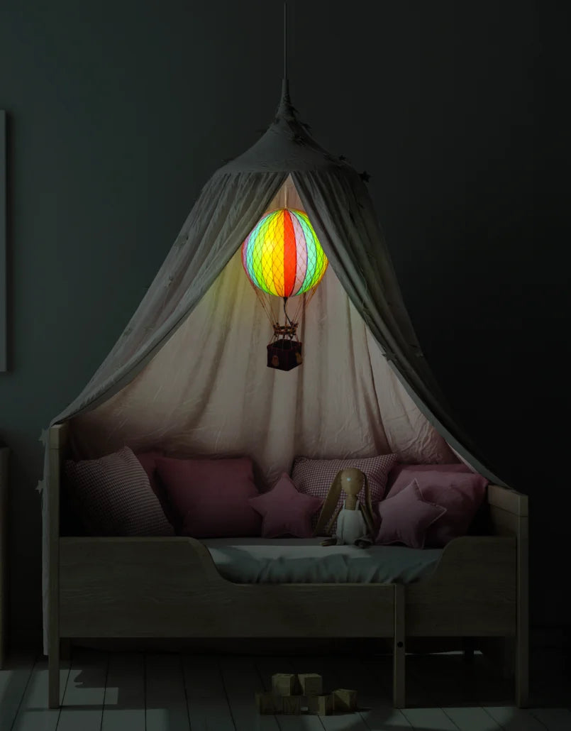 MOYENNE MONTGOLFIÈRE ÉCLAIRÉE LED - Étoiles