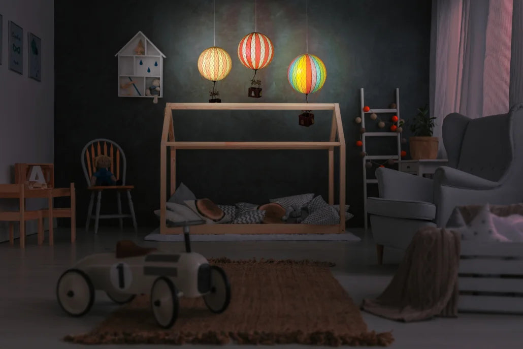 MOYENNE MONTGOLFIÈRE ÉCLAIRÉE LED - Étoiles