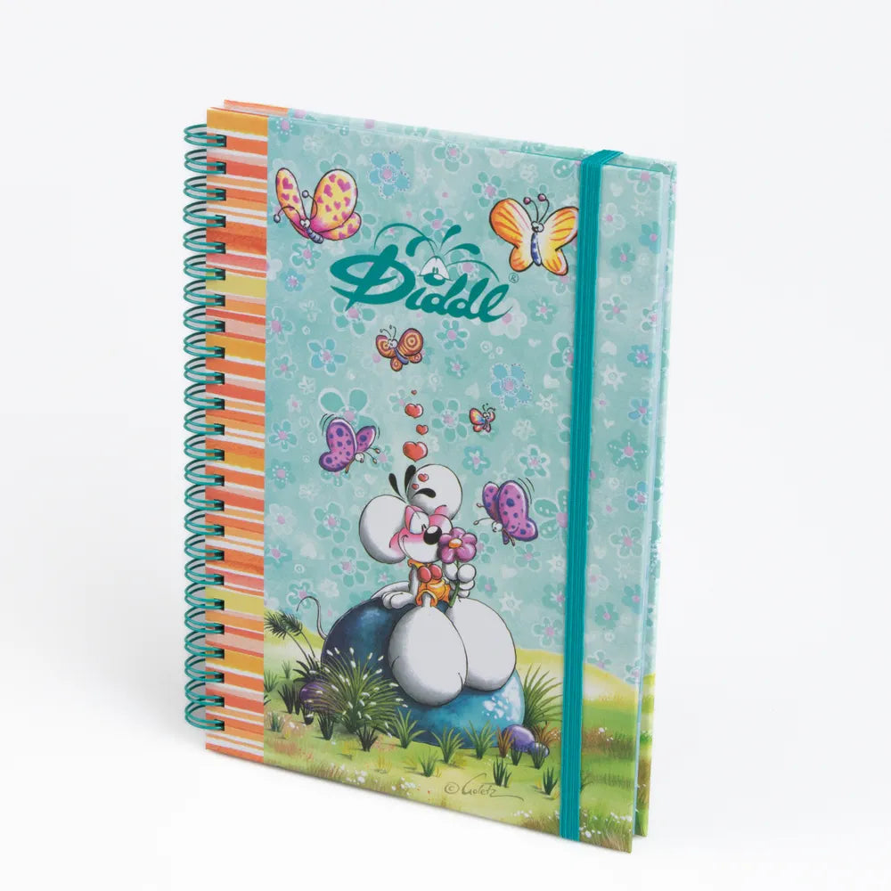 Cahier à spirale A5 élastique Diddl