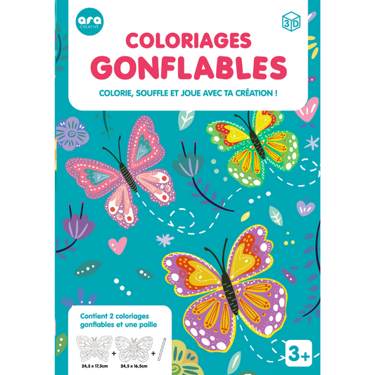 Coloriage gonflable - papillons