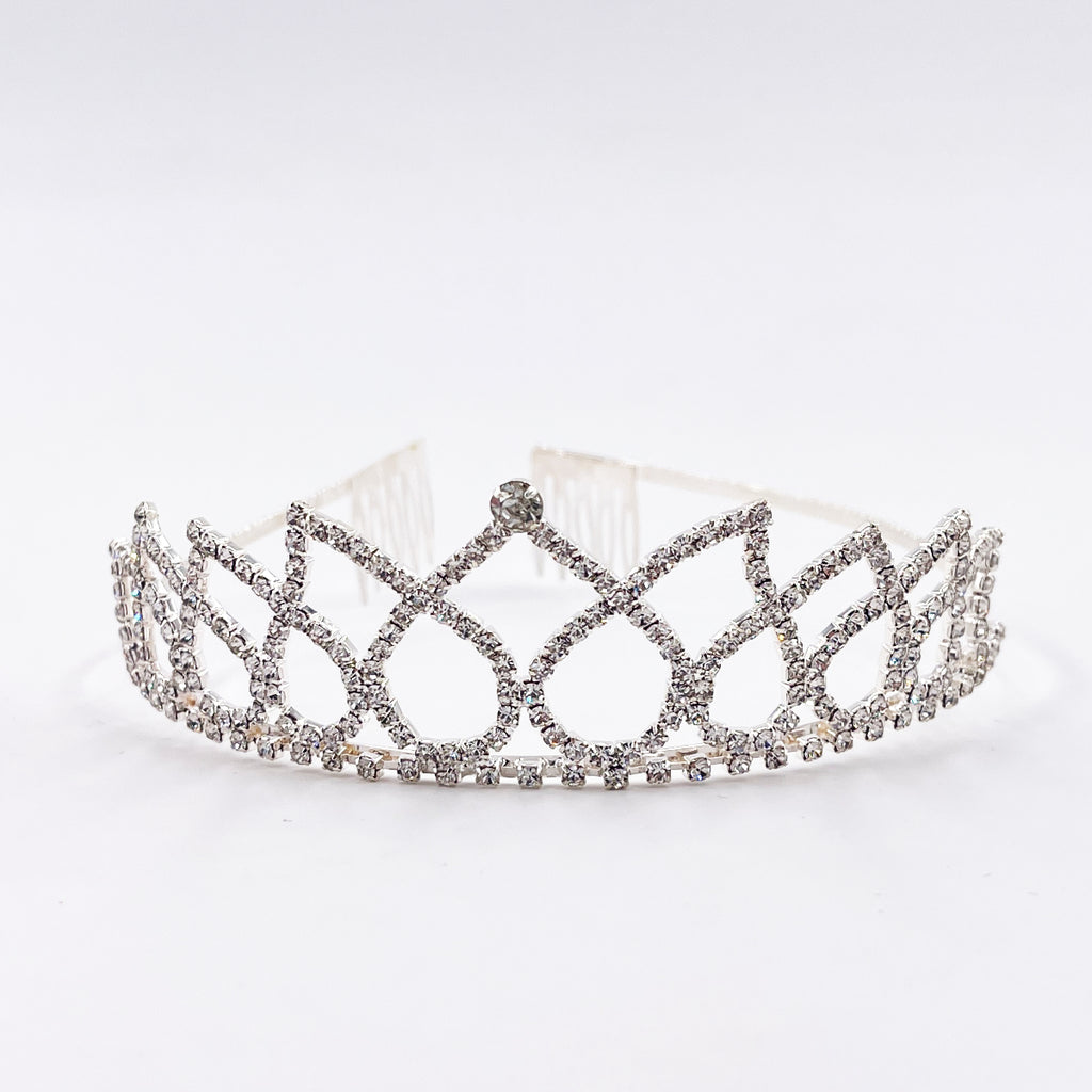 Diadème - Coeur strass en sachet organza