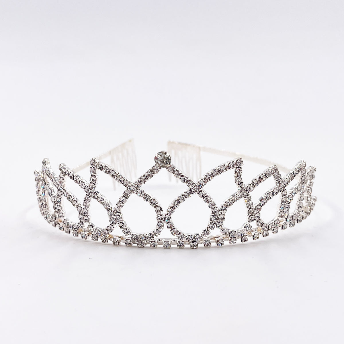 Diadème - Coeur strass en sachet organza