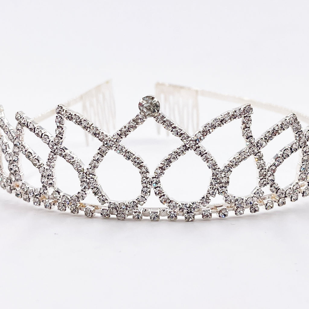 Diadème - Coeur strass en sachet organza