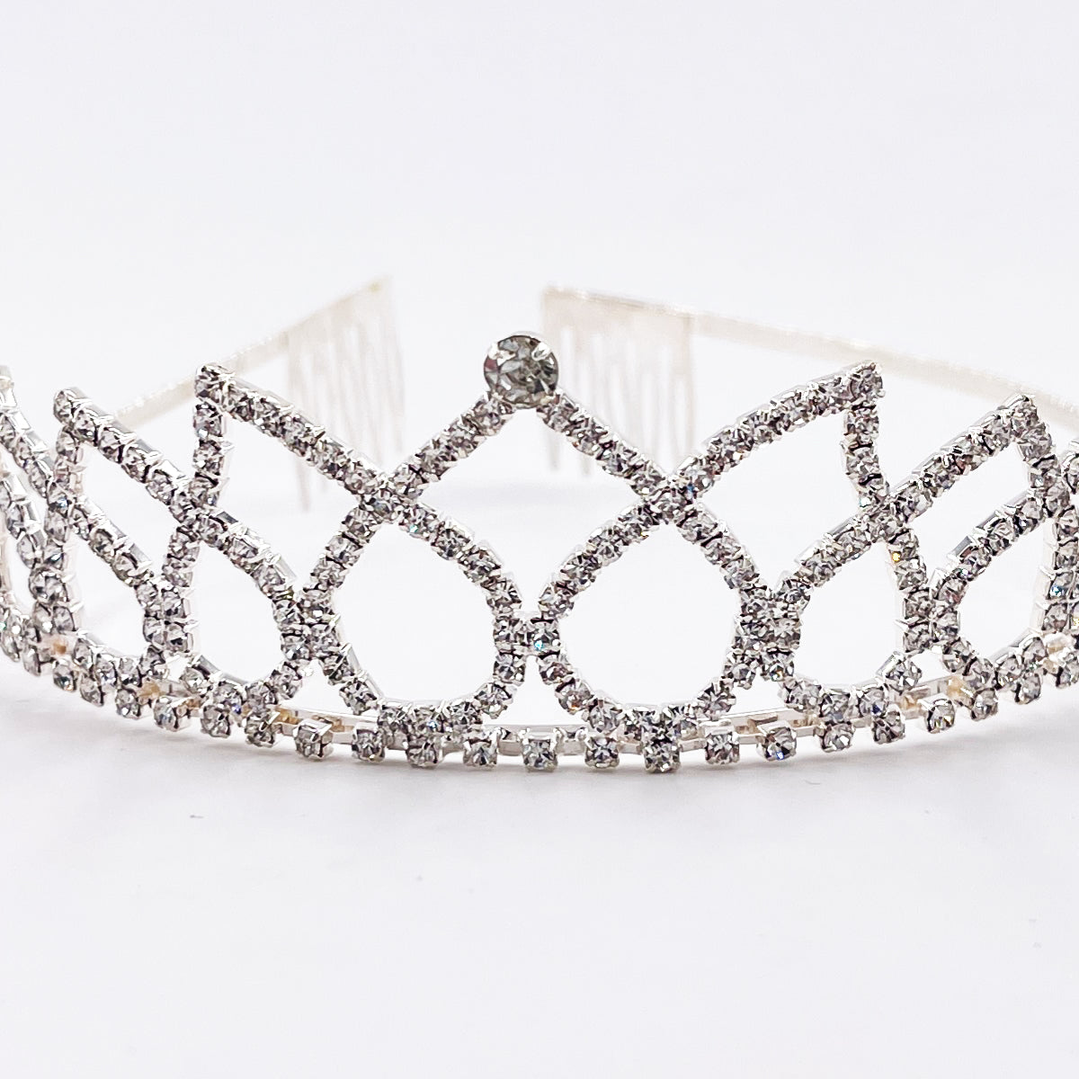 Diadème - Coeur strass en sachet organza