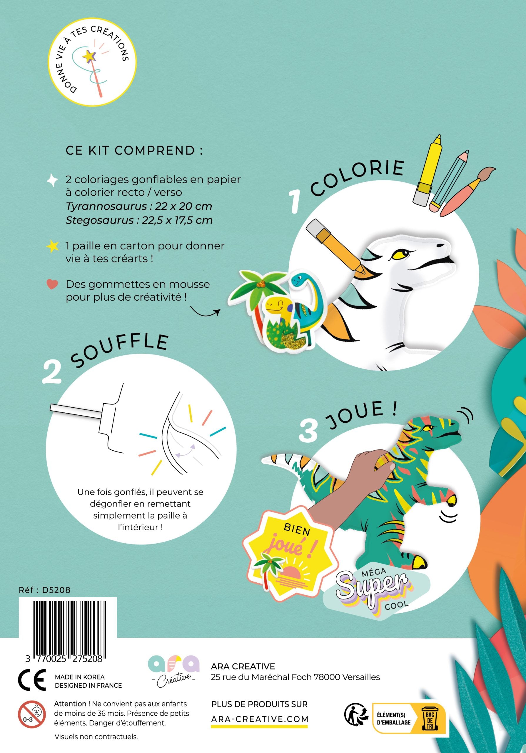 Coloriages gonflables Dinos