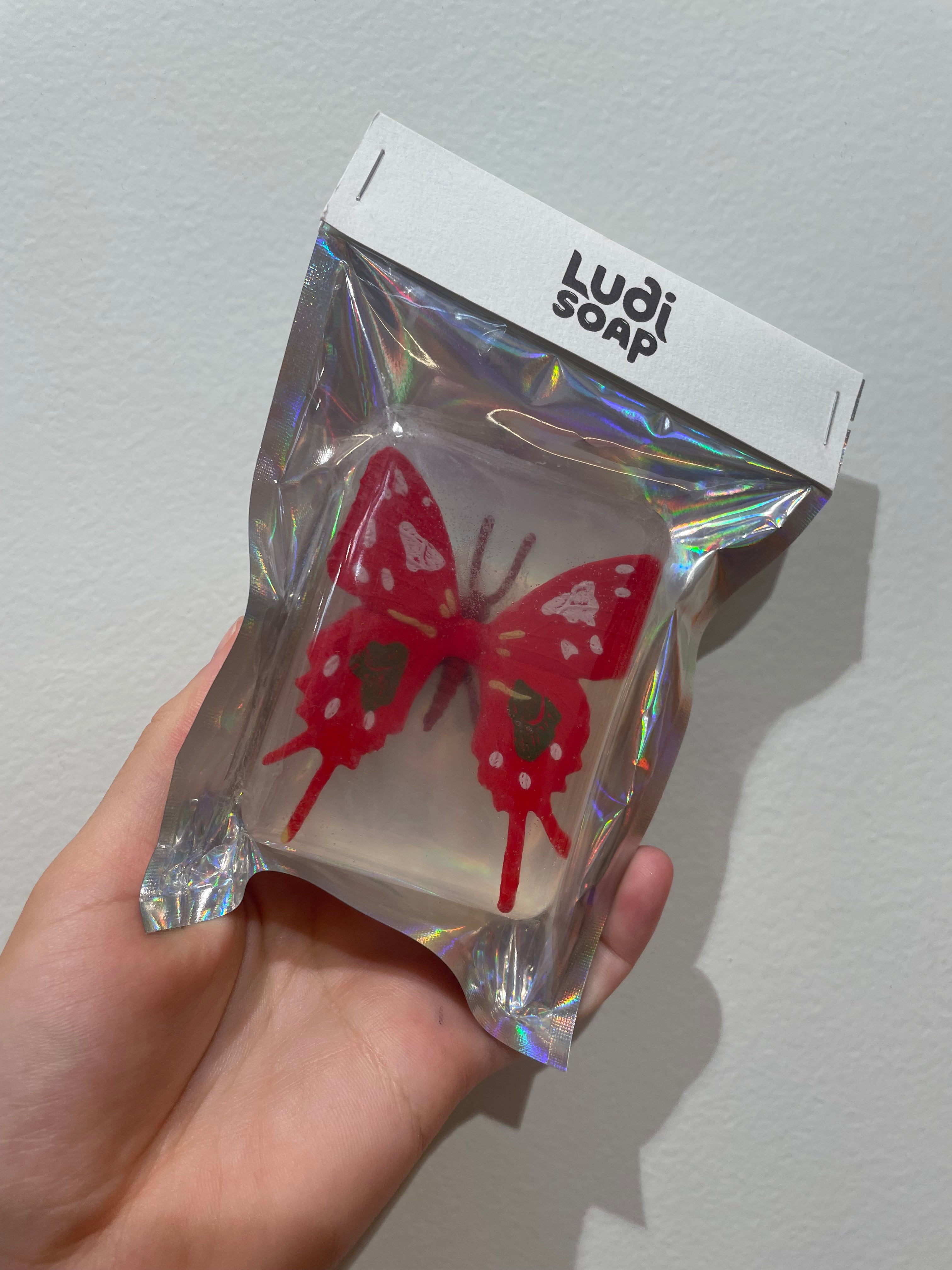 Savon Transparent Artisanal avec Figurine - Papillon