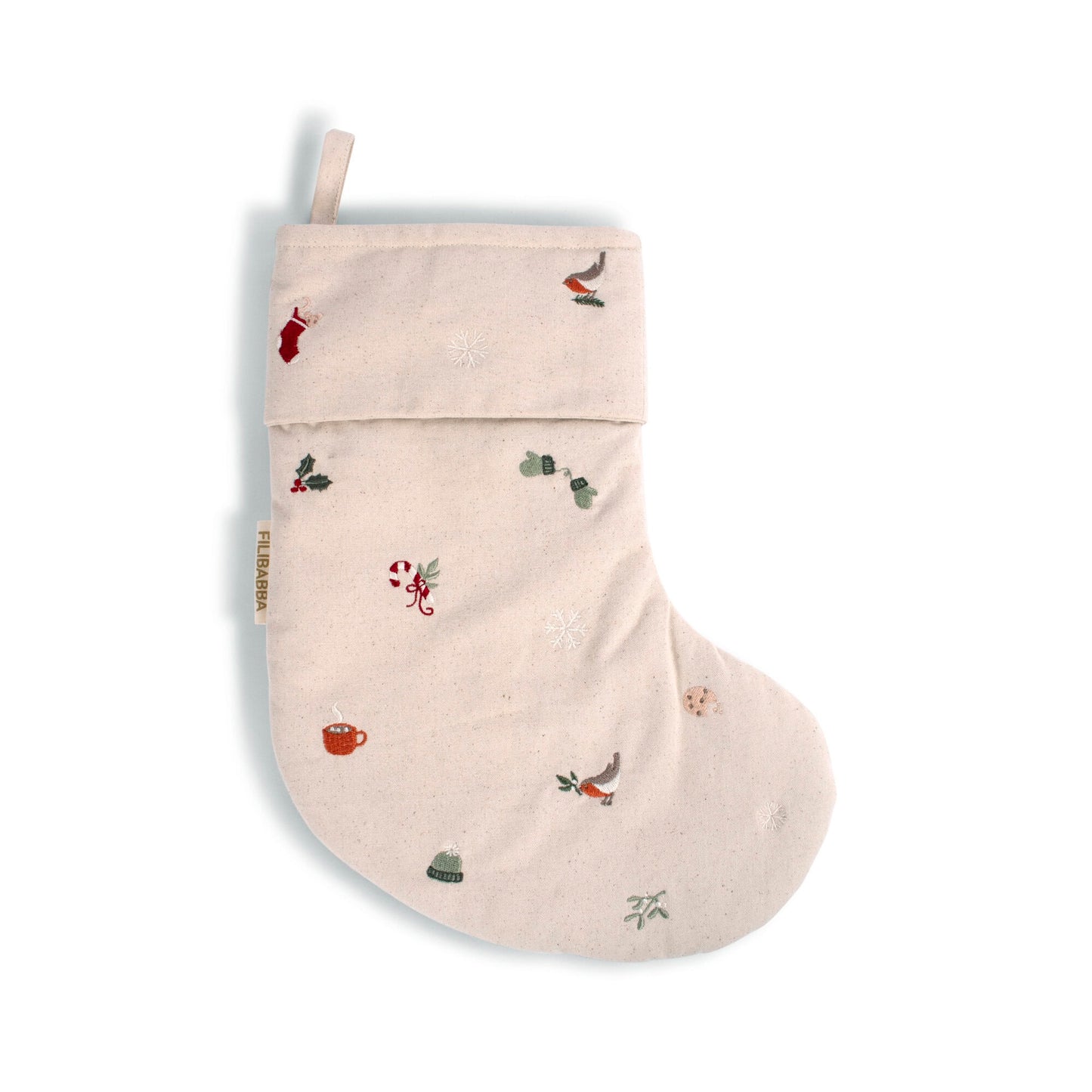 Chaussette de Noël brodée