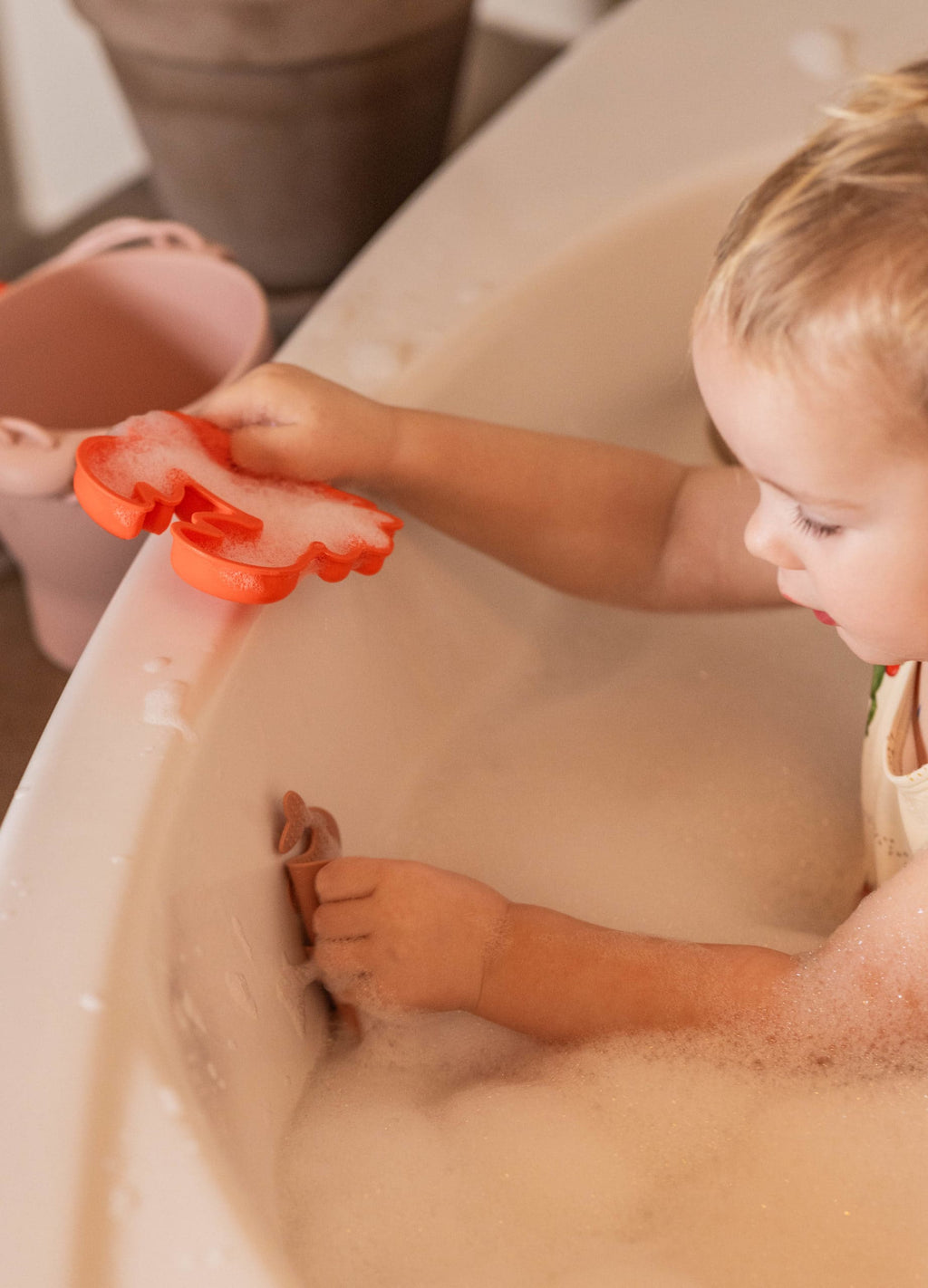 Jouets de sable en silicone 5 pièces - Mélange bleu
