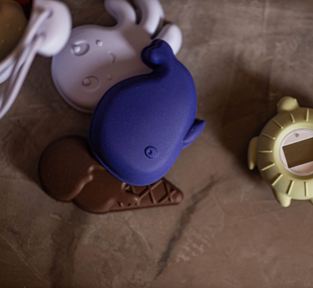 Jouets de sable en silicone 5 pièces - Mélange bleu