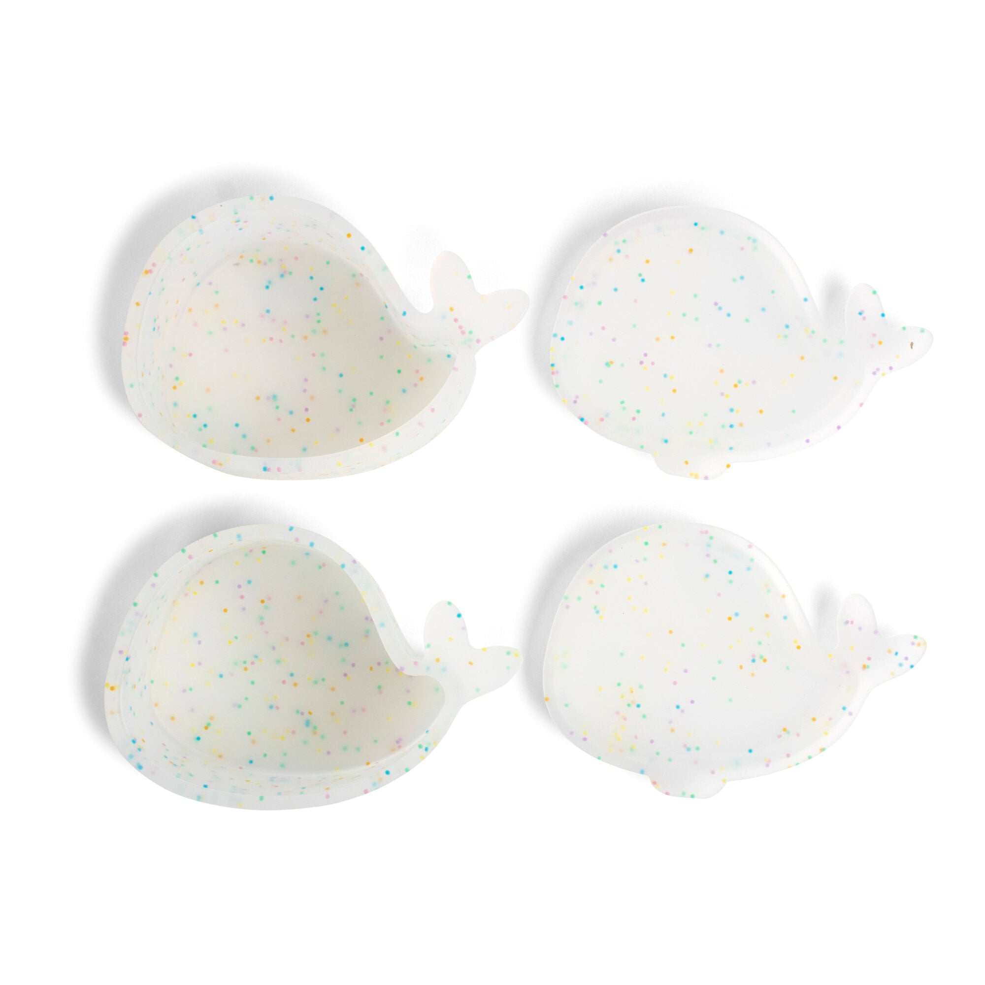 Lot de 2 mini boîtes à goûter en silicone – Christian la Baleine – Confetti