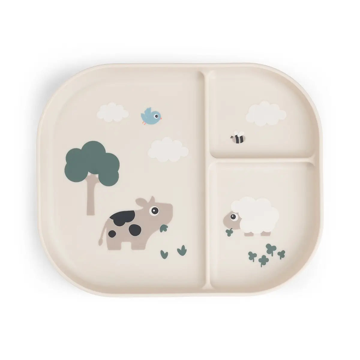 Assiette compartimentée - Tiny Farm - Sable