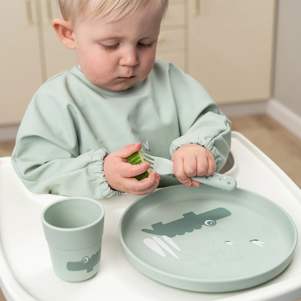 Assiette gourmande - Croco - Vert