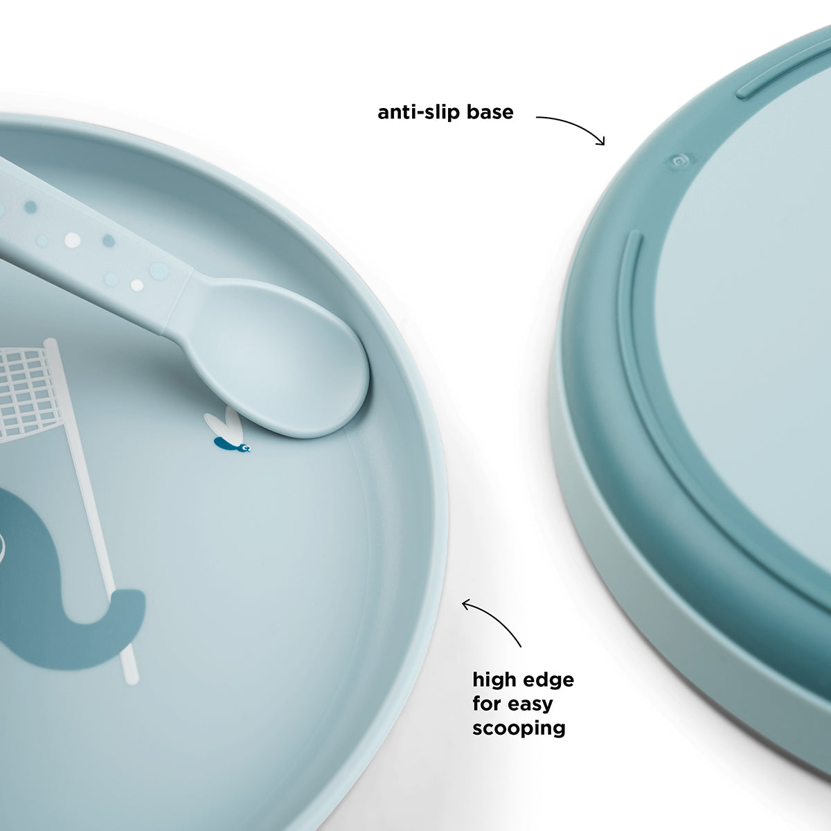 Assiette gourmande - elphée - bleue