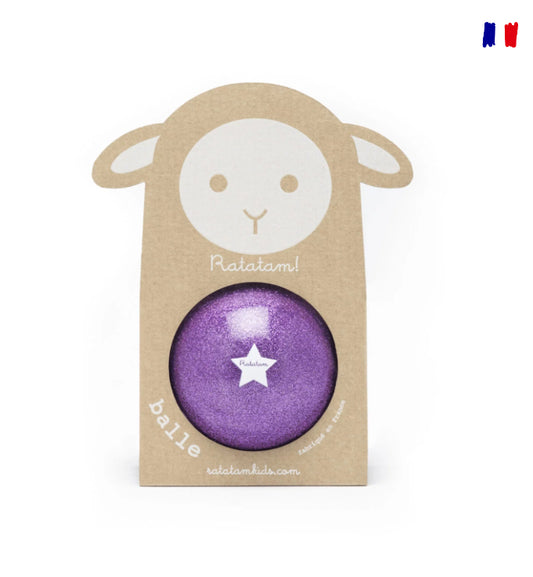 Ballon mouton violet à paillette