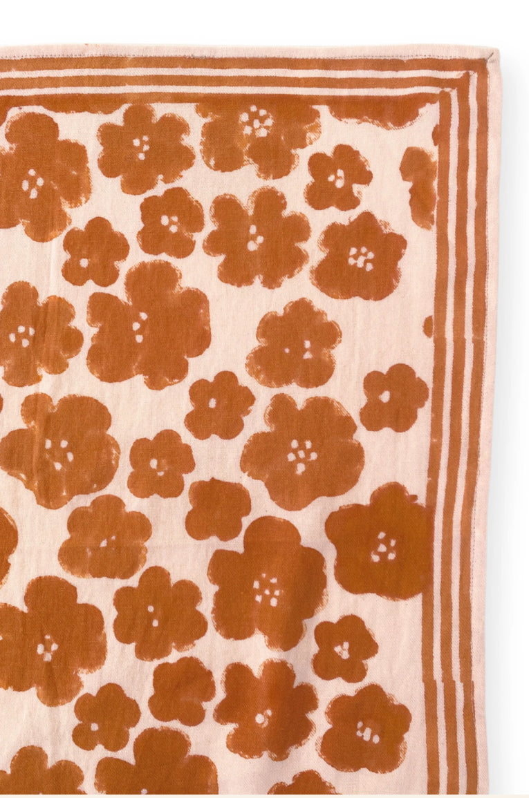 Small Foulard Manika "Flora Bold" - Orange