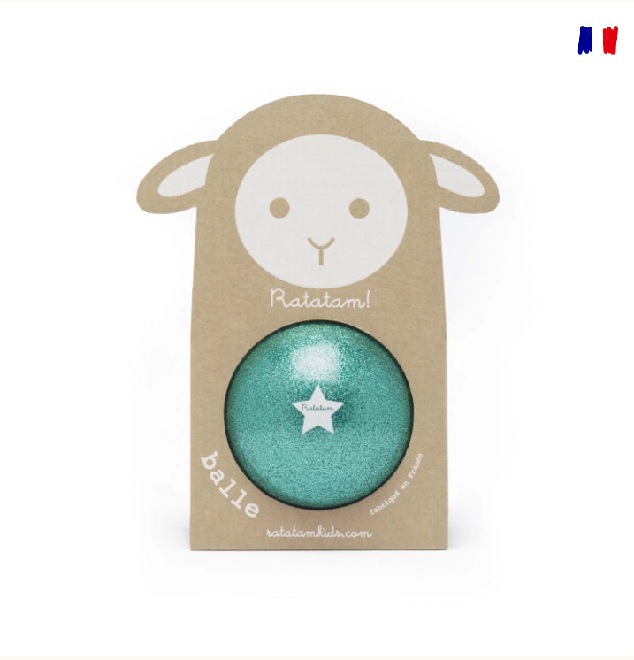 Ballon mouton pailleté 10 cm – Vert