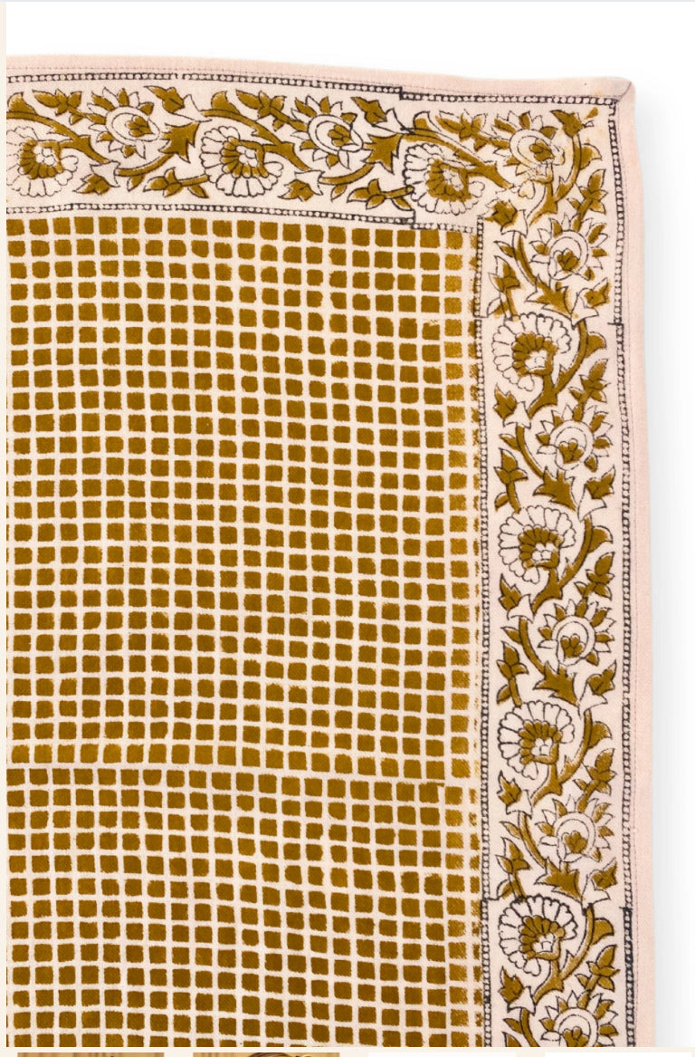 Small Foulard Manika "Mosaïc" - Tobacco