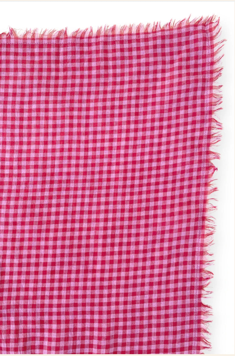 Small Foulard Manika "Khadi" - Fuchsia