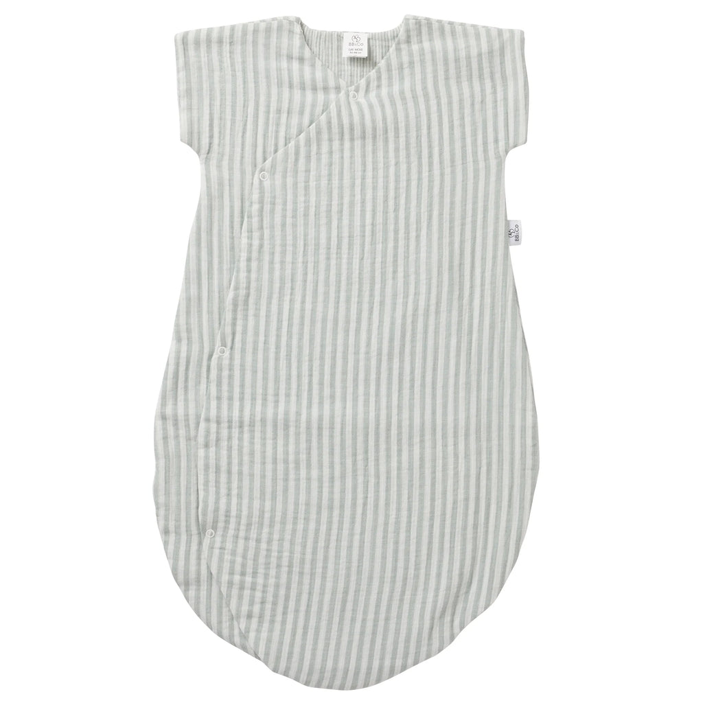 Gigoteuse d’été légère rayé vert de gris – Soft Stripes - BB&Co