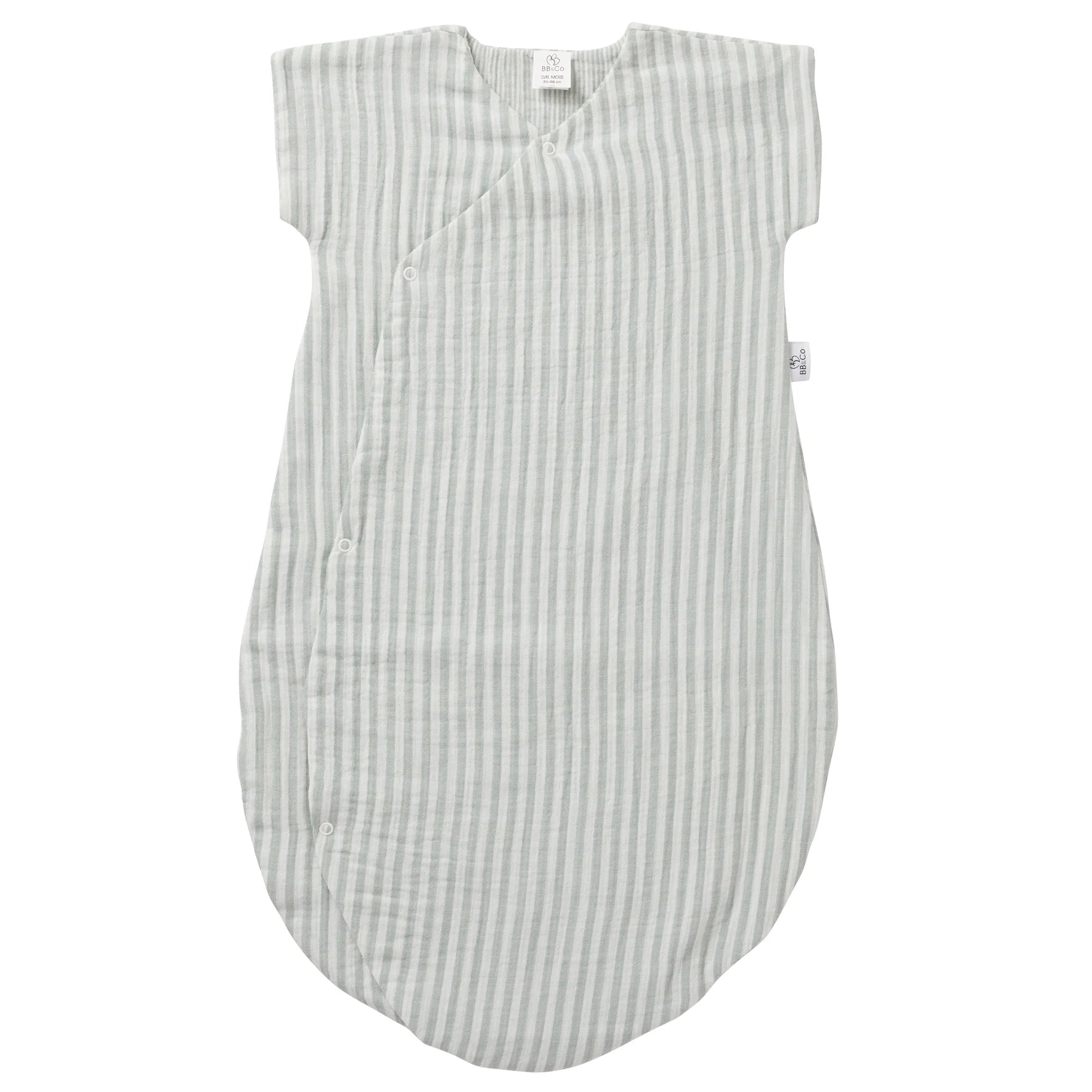 Gigoteuse d’été légère rayé vert de gris – Soft Stripes - BB&Co