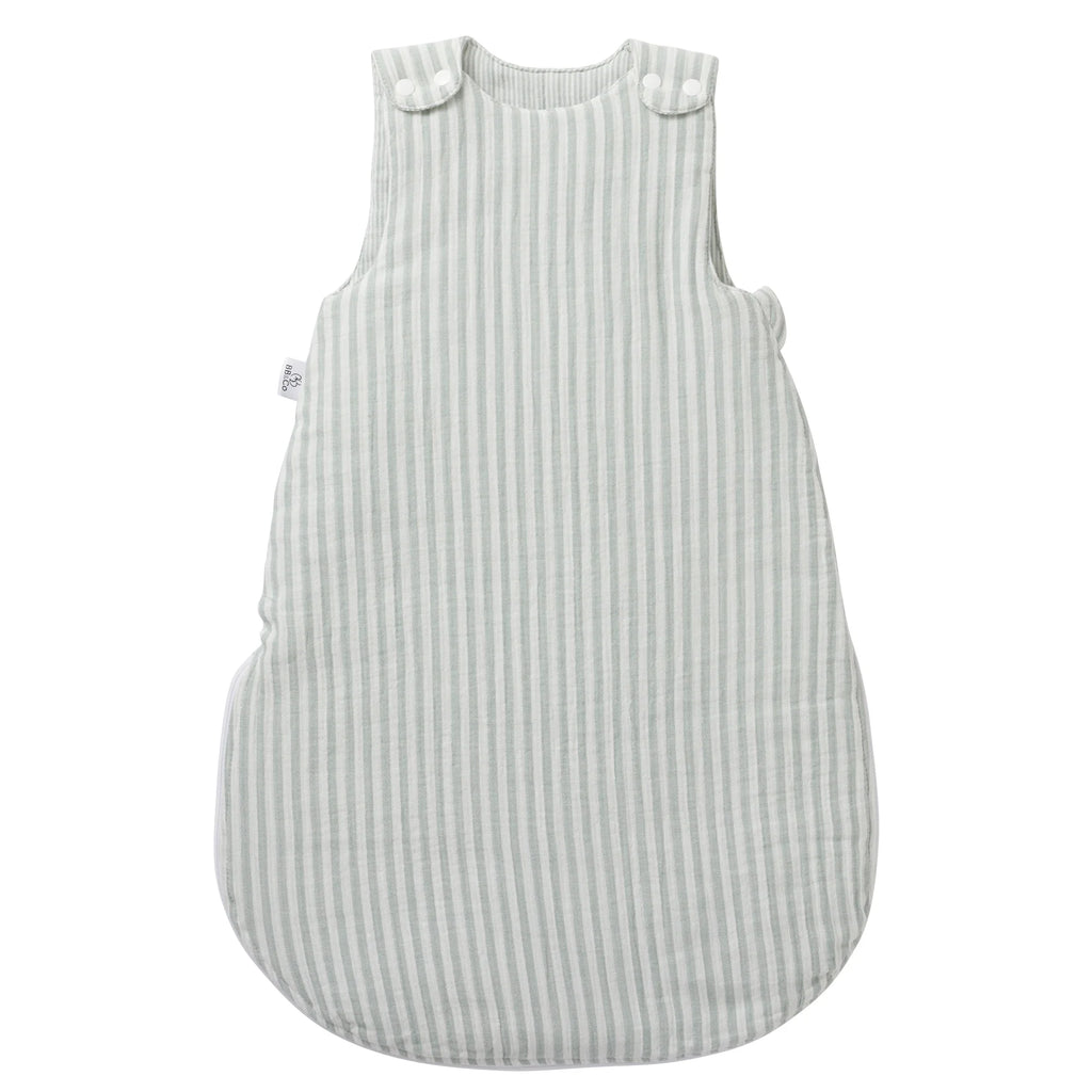 Gigoteuse ouatinée rayé vert de gris – Soft Stripes