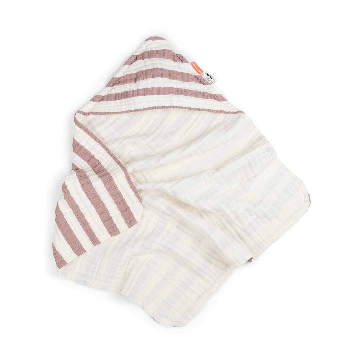 Serviette à capuche - rayures - poudre
