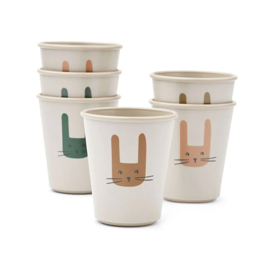 LOT DE 6 GOBELETS LANA - BUNNY / SANDY