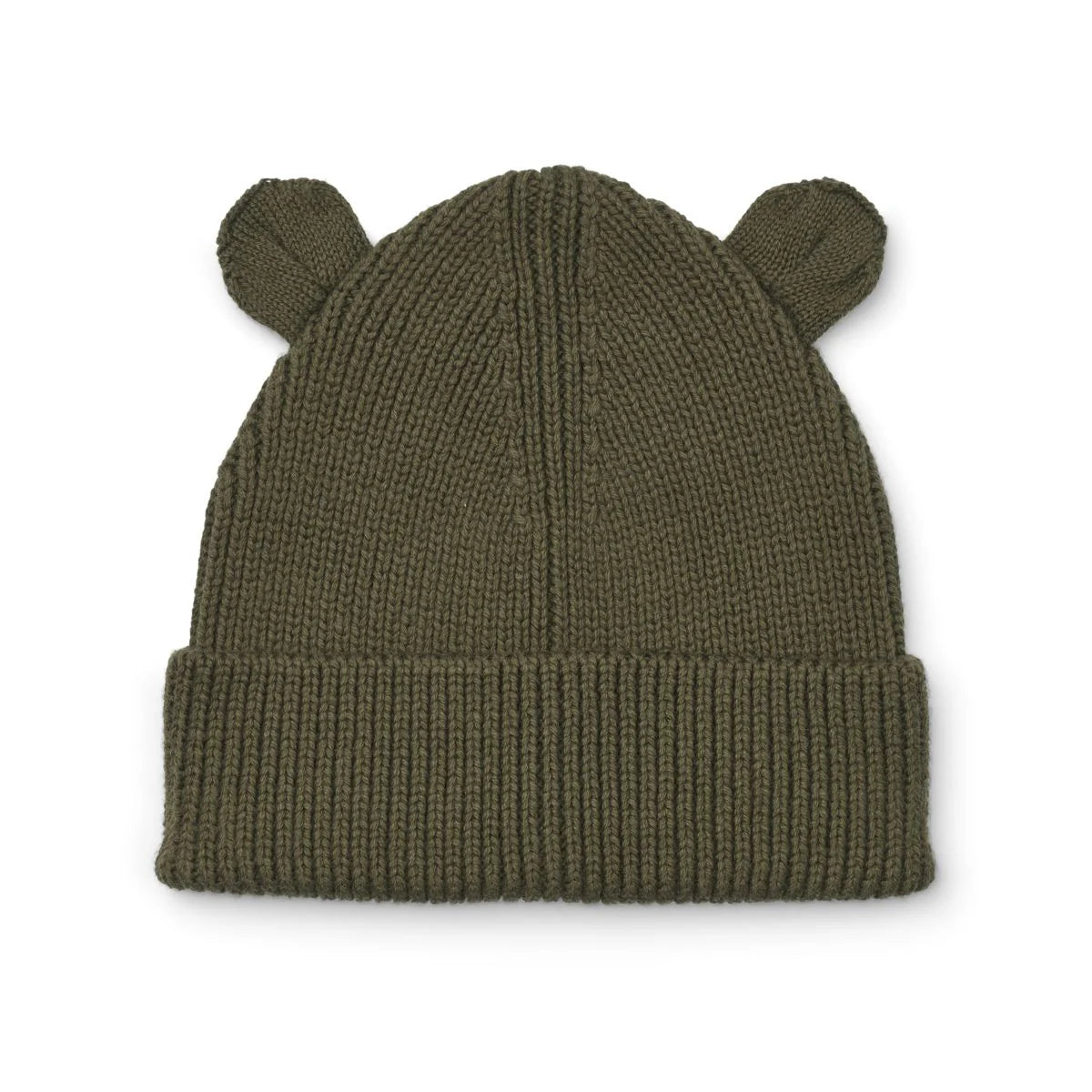 Bonnet en tricot côtelé avec oreilles d’ours Gina - Army brown