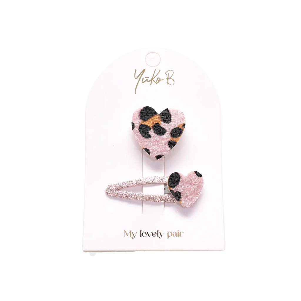 Duo Barrettes & Broche Enfant - My Lovely Pair Léopard - YUKO B