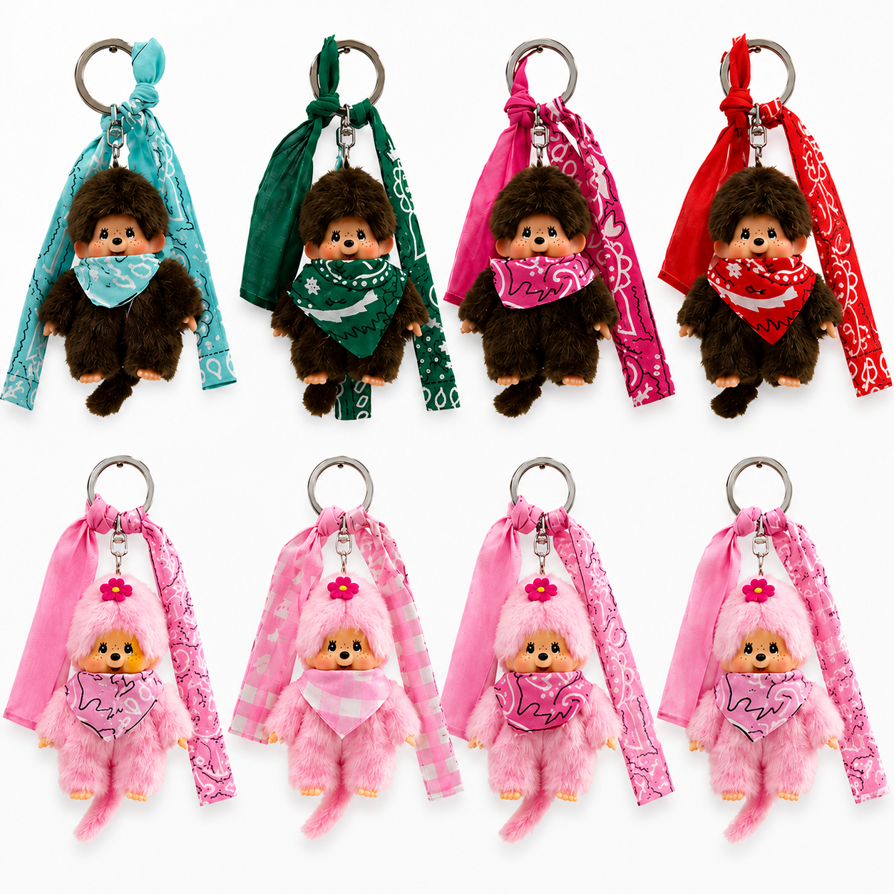 Porte clés kikis chéris et leur bandana - plusieurs coloris disponibles