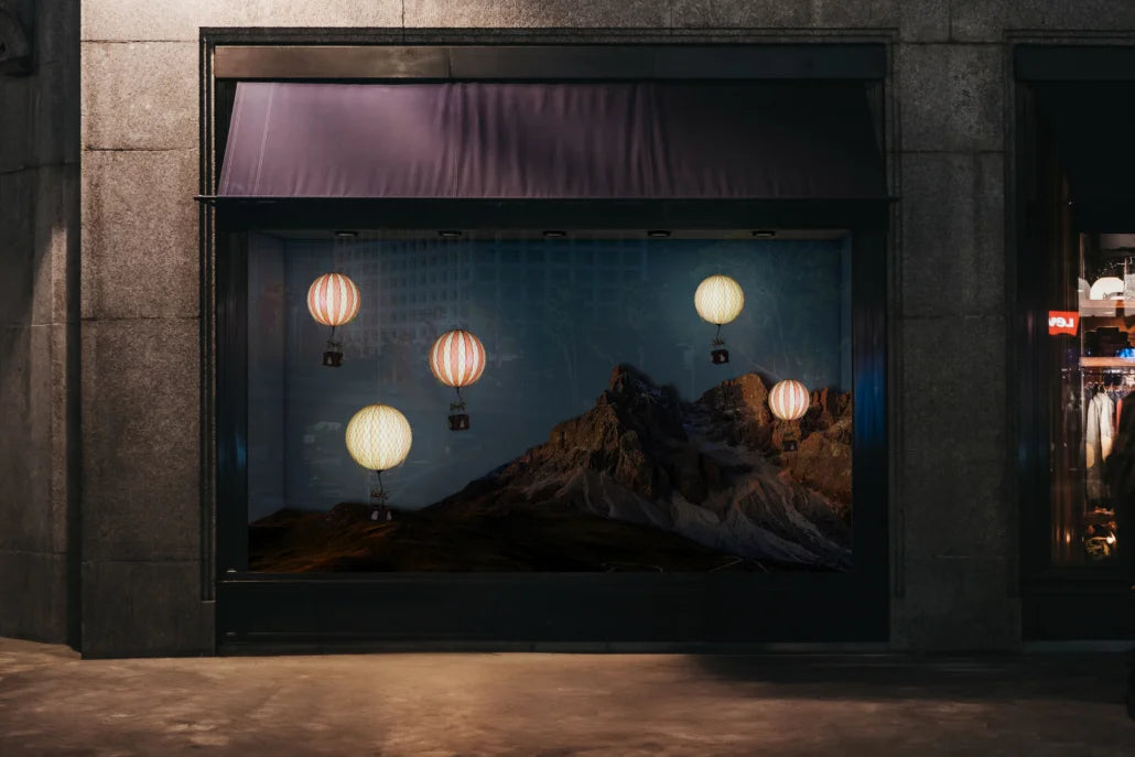 MOYENNE MONTGOLFIÈRE ÉCLAIRÉE LED - Étoiles