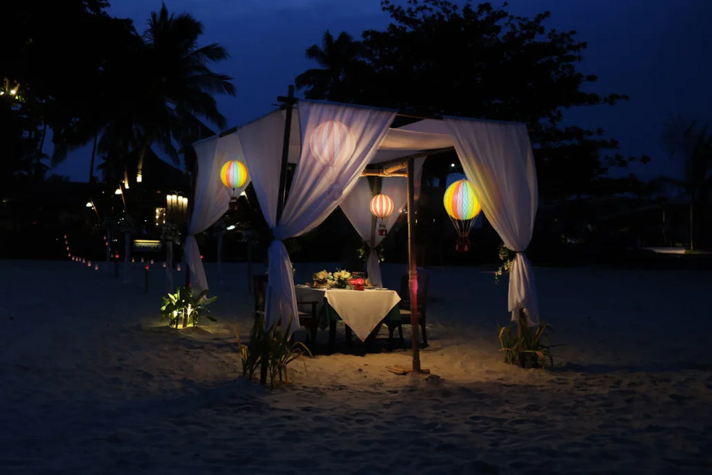 MOYENNE MONTGOLFIÈRE ÉCLAIRÉE LED - Étoiles