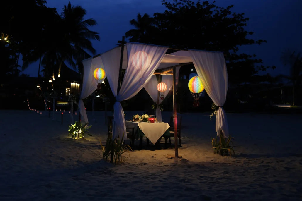 MOYENNE MONTGOLFIÈRE ÉCLAIRÉE LED - Étoiles