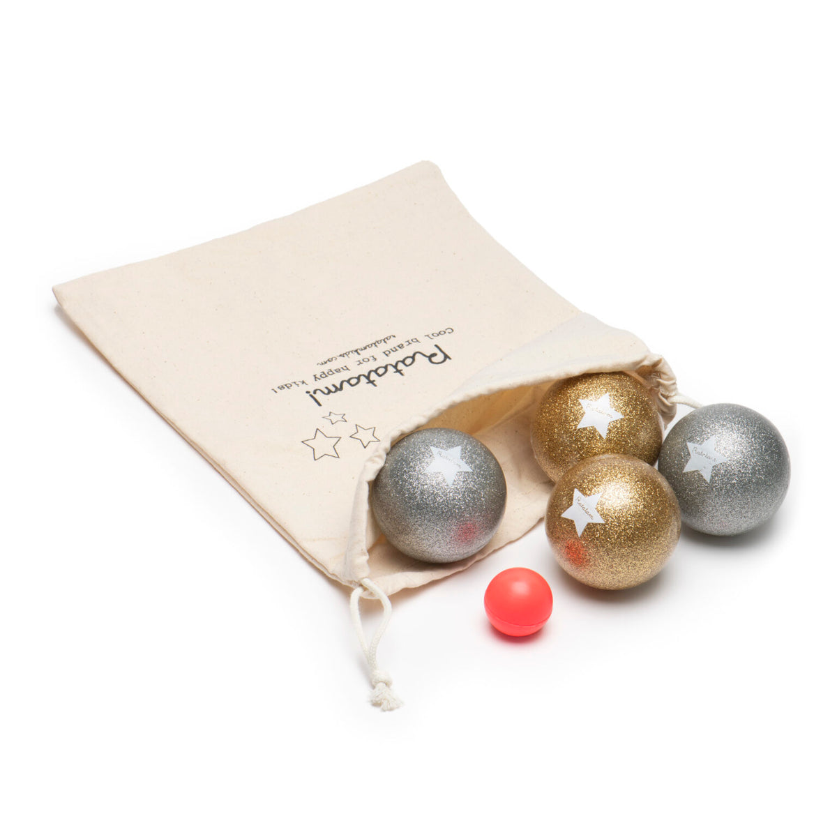 Jeu de boules pailleté – Or et argent