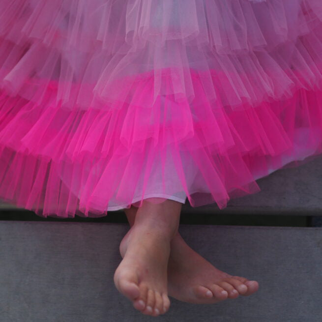 Jupe froufrou – Rose