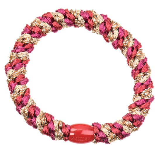 Élastiques à cheveux - MIX ROUGE ET OR PAILLETTES