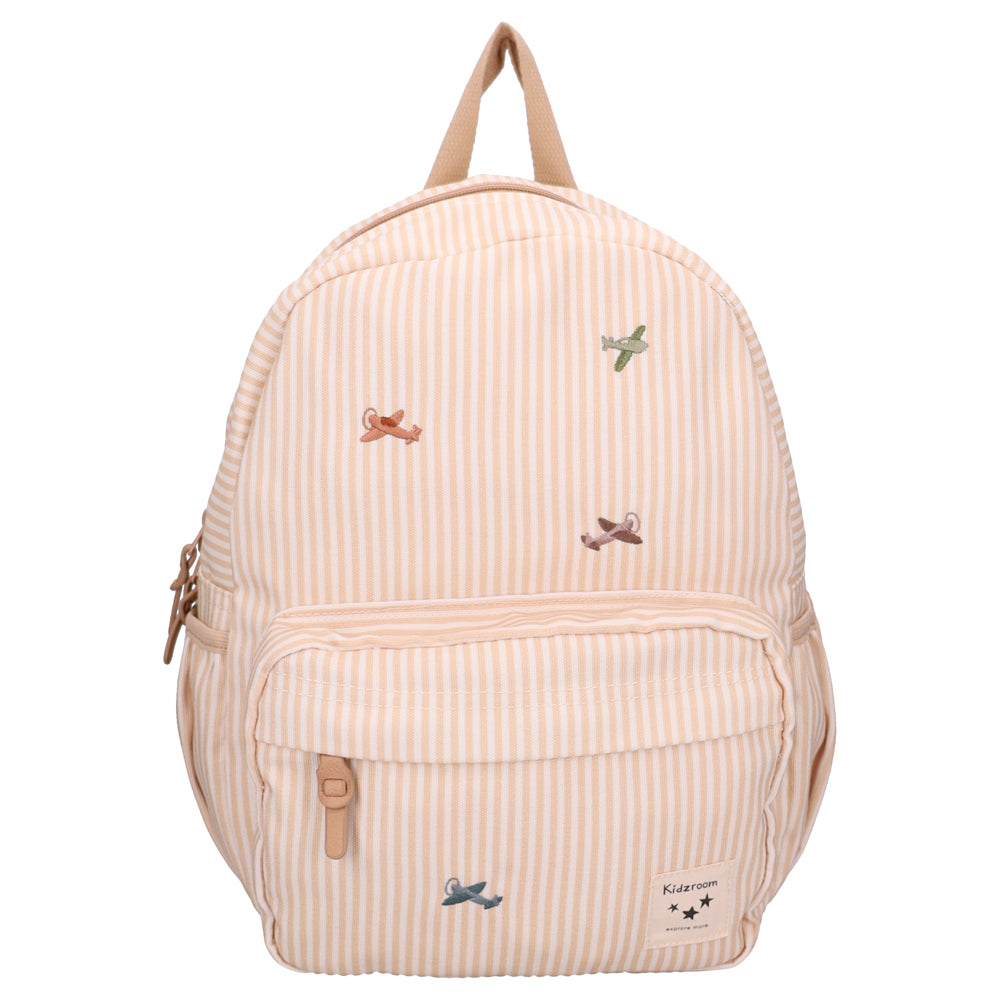 Kidzroom – Sac à dos enfant  Nostalgia – Rayures avions beige