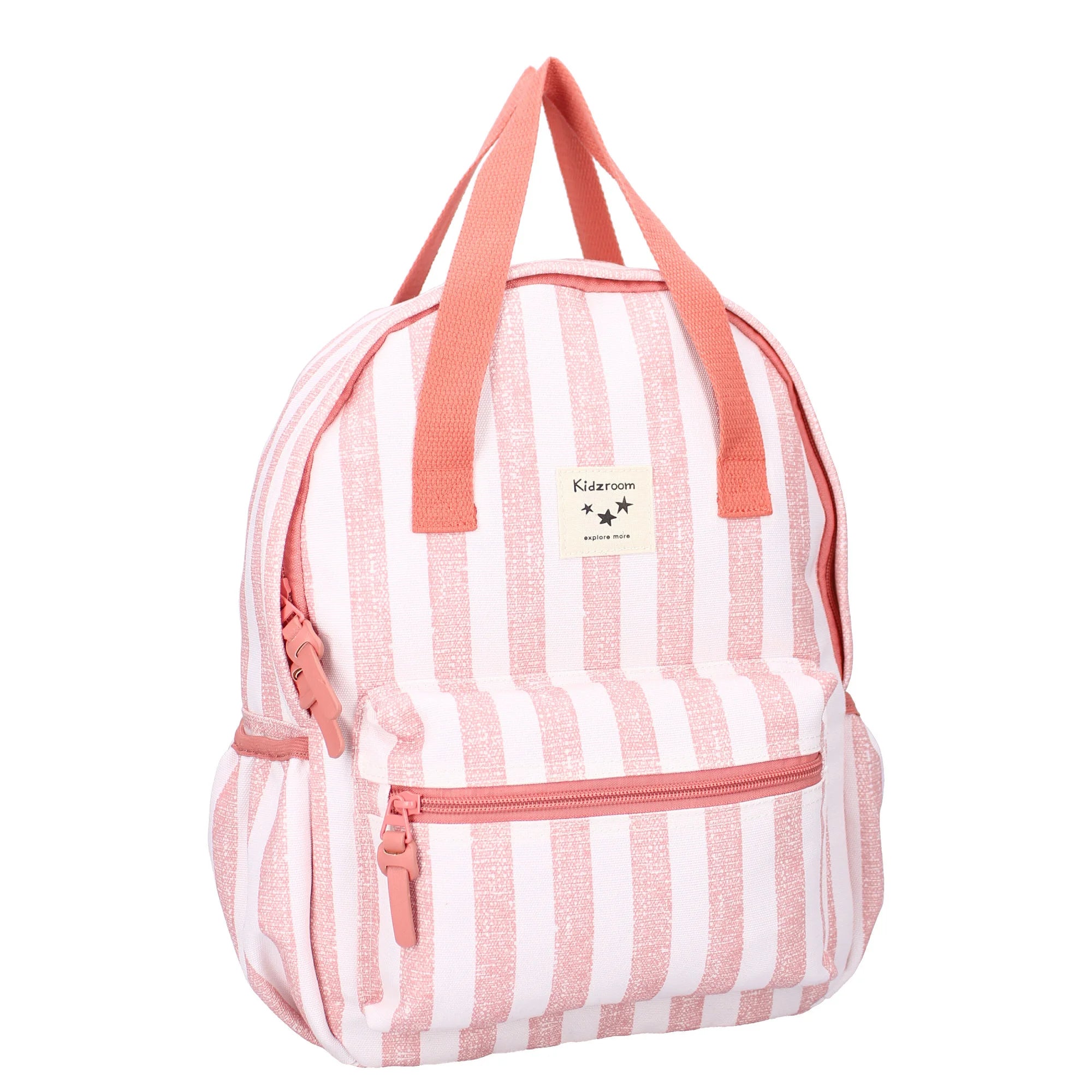 Sac à dos enfant à anses – Rayures roses